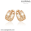 91891 Xuping 18k plated copper alloy hoop earring without zircon